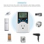 Timer Switch Socket, ALLOMN Multi-Function 24-Hour Digital Programmable Plug-in Switch Socket Support Alarm Countdown Interval Circulation for Humi...