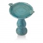 Alpine TLR102TUR 24-Inch Antique Ceramic Birdbath with Birds-Turquoise