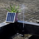 Anself 9V 2W Solar Power Water Pump for Landscape Pool Garden Fountains