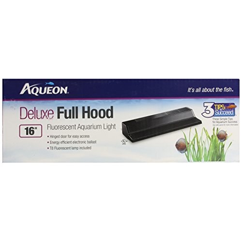 Aqueon All Glass Aquarium Fluorescent Deluxe Hood, 16-Inch