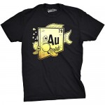 Element Of Gold Goldfish T Shirt Funny AU Periodic Table Science Pet Fish Tee (Black) - 3XL
