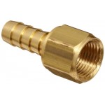 Dixon BF33 Brass Hose Fitting, Solid Insert, 3/8" NPTF Female x 3/8" Hose ID Barbed