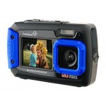 Ivation 20MP Underwater Shockproof Digital Camera & Video Camera w/Dual Full-Color LCD Displays - Fully Waterproof & Submersible Up to 10 Feet (Blue)