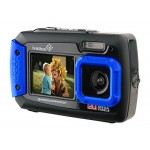 Ivation 20MP Underwater Shockproof Digital Camera & Video Camera w/Dual Full-Color LCD Displays - Fully Waterproof & Submersible Up to 10 Feet (Blue)