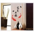 Chinese Characters with Koi Fish: Wealth and Well-being Removable Wall Decals Chinese Characters with Koi Fish: Wealth and Well-being Removable Wall Decals