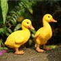 Urparcel Resin Duck Figures Garden Decoration,Outdoor Statue,Yard Decoration (a Pair)