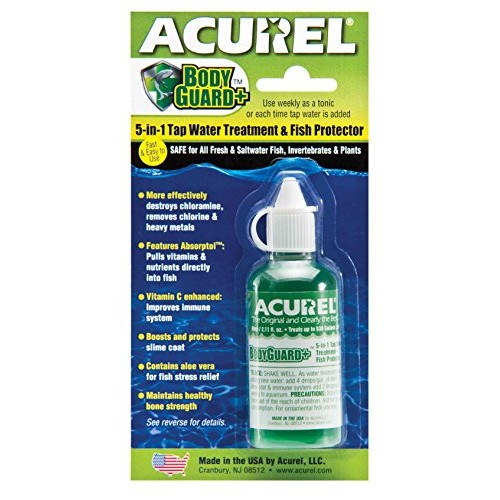 Loving Pets Acurel LLC Bodyguard Plus 25ml, Aquarium and Pond Water Treatment, Treats 250-Gallon