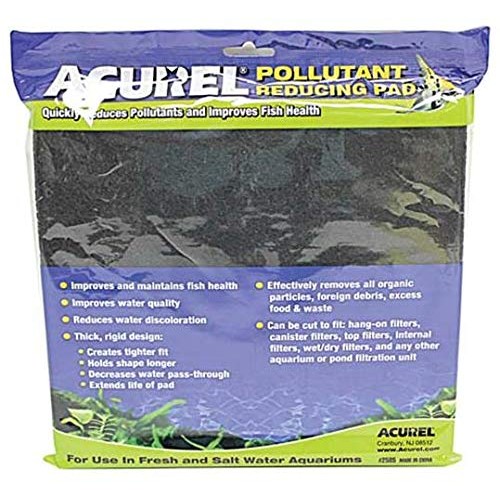 Loving Pets Acurel LLC Pollutant Reducing Media Pad, Aquarium and Pond Filter Accessory, 10-Inch by 18-Inch