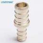 LTWFITTING Lead Free Brass PEX Crimp Fitting 3/8-Inch x 1/2-Inch PEX Reducing Coupling (Pack of 5)