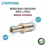 LTWFITTING Lead Free Brass PEX Crimp Fitting 3/8-Inch x 1/2-Inch PEX Reducing Coupling (Pack of 5)