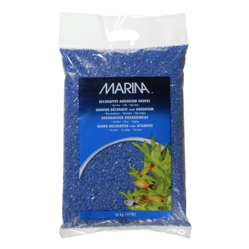 Marina 12485 Blue Decorative Aquarium Gravel, 10kg, 22-Pound