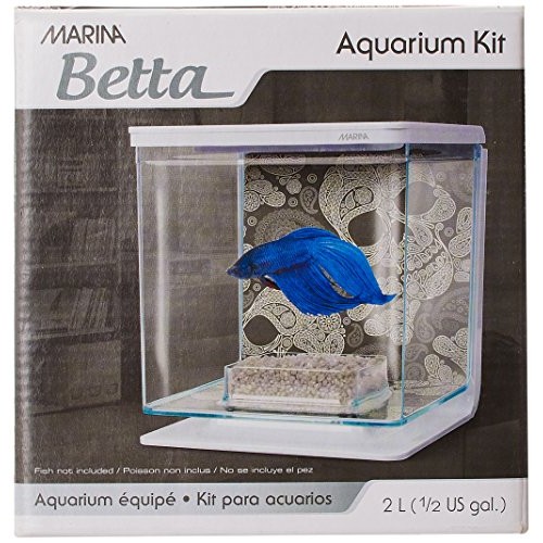 Marina Betta Aquarium Starter Kit, Skull
