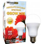 Miracle LED Absolute Daylight Spectrum Grow Lite - Replaces up to 100W - Full Spectrum Hydroponic LED Plant Growing Light Bulb for Greenhouse, Gard...