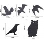 Anti Bird Colision Window Alert Bird Repeller Stickers Bird Pest Control Stickers Shade Scarer 4Pack with 10 Different Birds