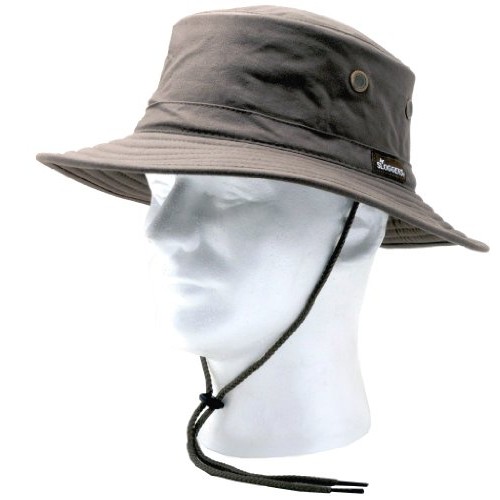 Principle Plastics Sloggers 4471DB Classic Cotton Hat with Wind Lanyard Rated UPF 50 Plus Maximum Sun Protection-Dark Brown-Adjustable Medium to Large