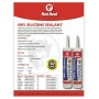 Red Devil 826 100-Percent Silicone Sealant Clear Architectural Grade 50 Yr, 9.8 FL (290ml) -Ounce Cartridge