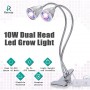 Rozway Dual Head Grow Lamp 10W LED Grow Lights for Added Daylight. | HIGH YIELDS | 360° Goosenecks, Remote Control w/Dual Switches. Grow Light for ...