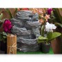 SereneLife 4-Tier Water Fountain Decoration - Cool Indoor Outdoor Portable Electric Tabletop Decorative Zen Meditation Waterfall Decor Kit w/ LED, ...