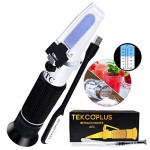 Dual Scale(2 in 1) Brix and Salinity Refractometer w/ATC, 2 Scale 0-32% Brix 0-28% Salinity, Measure Sodium Chloride in Food, Salt, Brine, Beer, Fr...