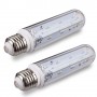 Tento Lighting LED T10 Tubular White LED Bulb Medium Base E26 60 Watt 5000k Type T Appliance Bulb 10 Watts Edison T10 Clear Tubular Bulb 60w 75w Fr...