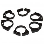 Two Little Fishies ATL5410W 6-Piece Plastic Hose Clamp Set, 3/4"