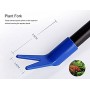 UHeng 5 in 1 Multi-Function Aquarium/Fish Tank Cleaning Tool Algae Scraper Fish Net Sponge Plant Fork Gravel Rake for Long Deep Fish Tanks