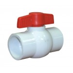 Valterra 700-15 PVC Ball Valve, White, 1-1/2" Slip