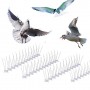 WARKHOME Pigeon Spike Stainless Steel Bird Spikes Keep Bird ,Pigeon and Seagull Away -10 Pack - Anti Bird & Pigeon Spike Kit & Hmane Bird and Pigeo...