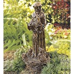 Decorative St. Francis with Animals Statue, Indoor Home Outdoor Yard and Garden Sculpture - 10.5 W x 22 H