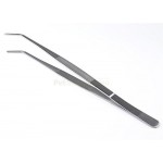 30cm Feeding Tweezers Forceps Tong Angled Tip for Reptile Stainless Steel